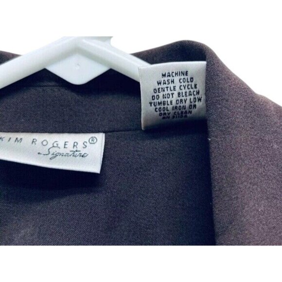 Kim Rogers Signature Women's Blazer Jacket Size 8 Brown Tweed 2 Button - Picture 3 of 8